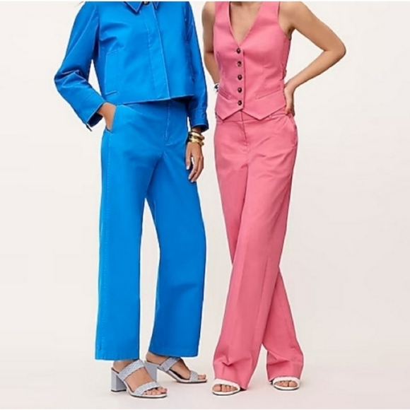 44. NWOT J.Crew Full-length Sydney wide-leg pant in lightweight chino - Picture 5 of 11